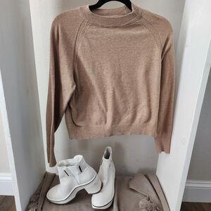 a new day Women's Camel Crew Neck Sweater